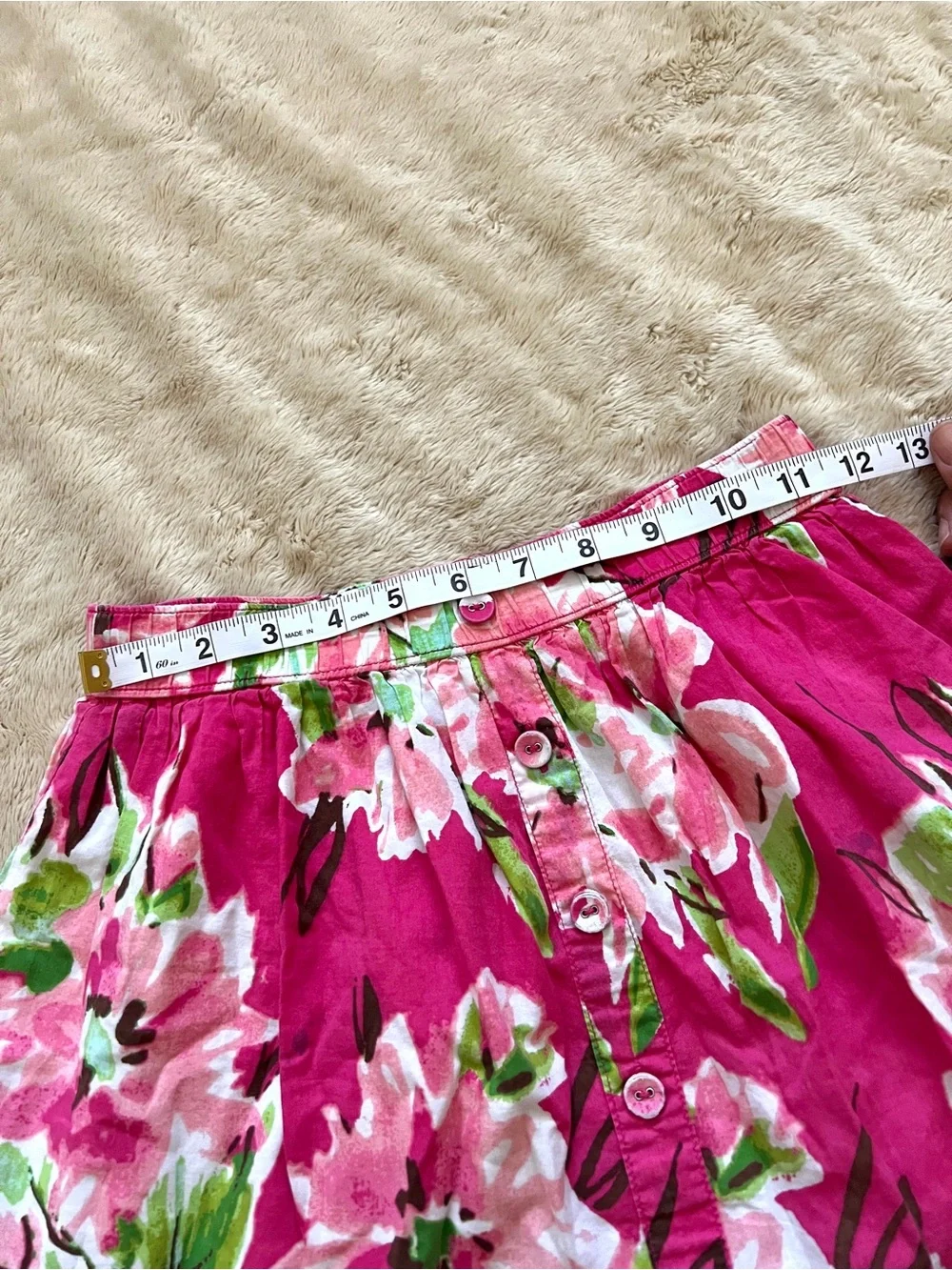 CHEROKEE Girl's Pink Floral Casual Skirt Size 7
